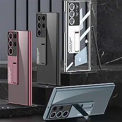Phone Case For Samsung Galaxy Back Cover S23 Ultra Plus with Stand Full Body Protective Four Corners Drop Resistance Transparent TPU Lightinthebox