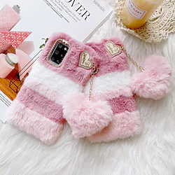 Lovely Soft Warm Fur Plush Case for Samsung Galaxy S22 S21 Plus S22 S21 Ultra Fuzzy Fluffy Back Cover Coque For Samsung Galaxy Note 20 Ultra S20 S10 Plus A51 A71 Note 8 9 10 Plus Lightinthebox