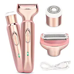 Professional 2 in 1 Women Epilator Electric Razor Hair Removal Painless Face Shaver Bikini Pubic Hair Trimmer Home Use Machine Lightinthebox