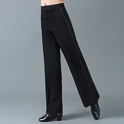Latin Dance Pants Split Joint Men's Training Performance High POLY Cotton Lightinthebox