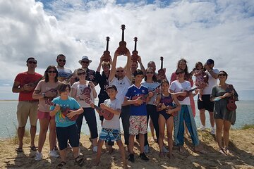 Private Ukulele Lesson on the Beach under the Coconut Trees in Le Gosier