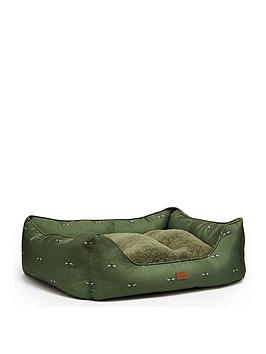 Joules Bee Print Box Pet Bed - Medium