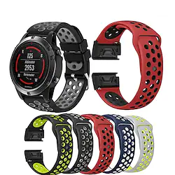 1 pcs Smart Watch Band for Garmin Approach S60 venu 2 Fenix 7/6/5/5 Plus Vivoactive 4 Instinct 2/2 Solar / Solar / Instinct Standard 22mm Silicone Smartwatch Strap Breathable Quick Release Sport Band Lightinthebox