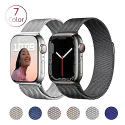 1 pcs Smart Watch Band for Apple iWatch Series 8 7 6 5 4 3 2 1 SE Stainless Steel Smartwatch Strap Milanese Loop Replacement Wristband Lightinthebox