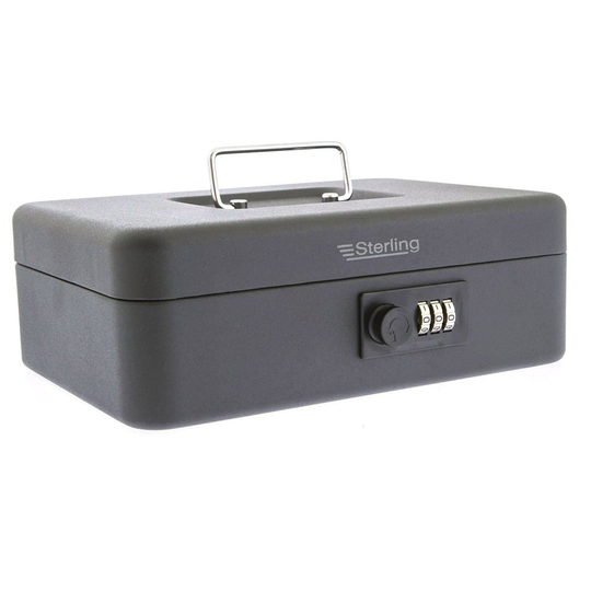 Sterling CB03CBK 10" Combination Lock Cash Box - Black