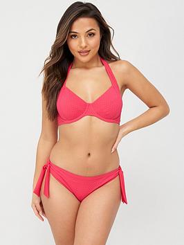 Panache Echo Halter Balconette Bikini Top - Hot Pink, Hot Pink, Size 38J, Women