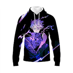 Inspired by Jujutsu Kaisen Gojo Satoru Hoodie Back To School Anime Kawaii Hoodie For Unisex All Couple's Kid's Adults' 3D Print 100% Polyester Lightinthebox