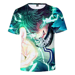 Inspired by My Hero Academia / Boku No Hero Cosplay Cosplay Costume T-shirt Cartoon 3D Harajuku Graphic Kawaii T-shirt For Men's Women's Adults' Terylene Lightinthebox