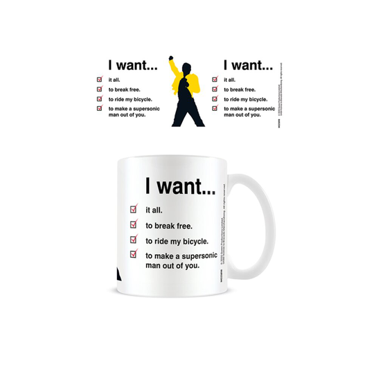 Queen "I Want Check List" Boxed Mug