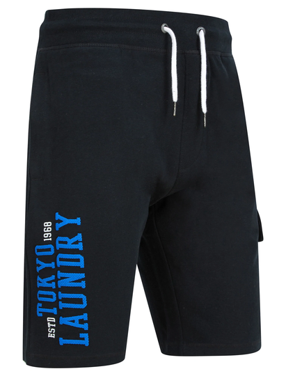 Jogger Shorts Siding Multi-Pocket Brushback Fleece Jogger Shorts in Jet Black - Tokyo Laundry / S - Tokyo Laundry