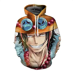 Inspired by One Piece Film: Red Monkey D. Luffy Hoodie Cartoon Manga Anime Front Pocket Graphic Hoodie For Men's Women's Unisex Adults' 3D Print 100% Polyester Casual Daily Lightinthebox