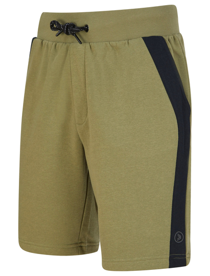 Jogger Shorts Pitfield Cotton Blend Brushback Fleece Jogger Shorts In Deep Lichen Green - Dissident / S - Tokyo Laundry