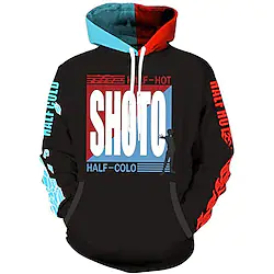 Inspired by My Hero Academia Todoroki Shoto Hoodie Cartoon Manga Anime Front Pocket Graphic Hoodie For Men's Women's Unisex Adults' 3D Print 100% Polyester Lightinthebox