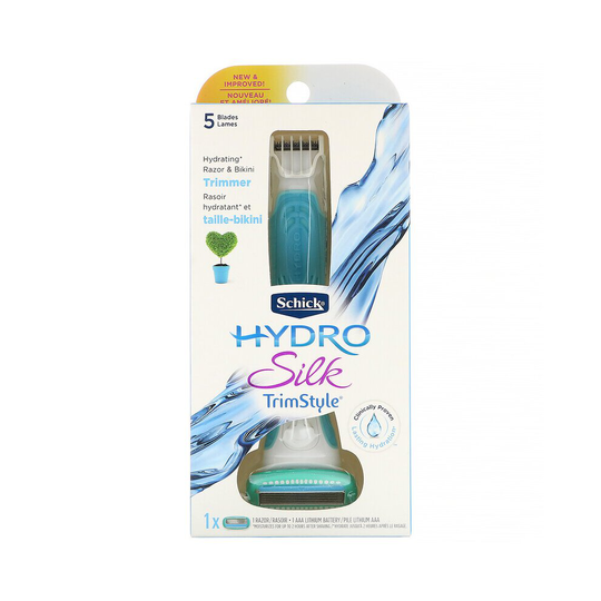 Schick Hydro Silk TrimStyle Moisturizing Razor for Women with Bikini Trimmer
