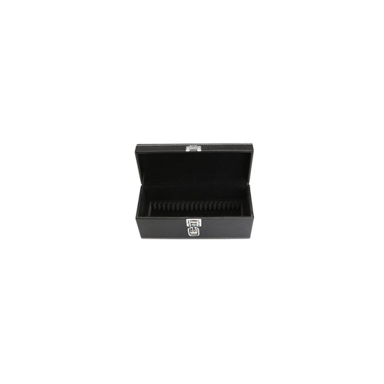 Storage Box Case Coin Holder Black PU Leather for Slab Certified Coin 20Pcs Capsules