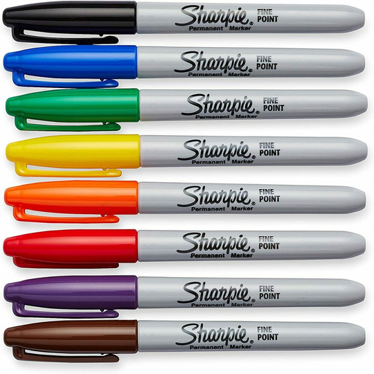 Sharpie Fine Point Permanent Markers Assorted Colours 8 Pack