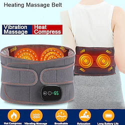 Electric Heating Waist Massage Belt Back Support Massage Belt Far Infrared Vibration Hot Compress Lumbar Brace Therapy Massager Lightinthebox