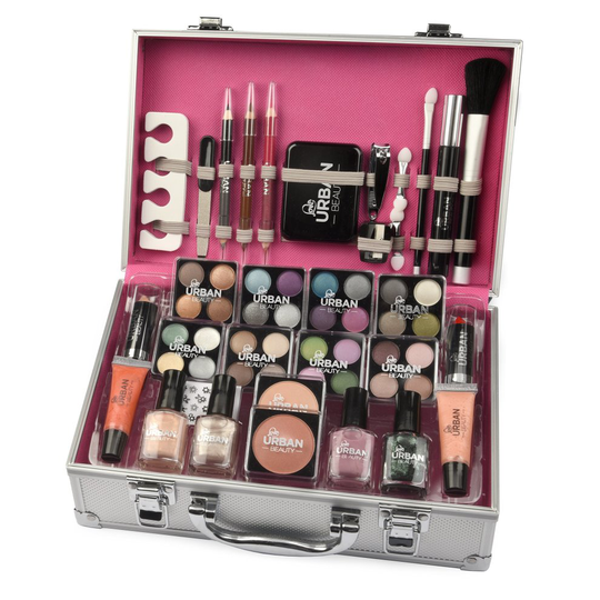 Urban Beauty - Vanity Case Cosmetic Make Up Urban Beauty Box Travel Carry Gift Storage 60 Piece