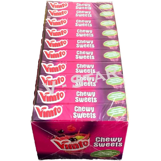 Full Box of CHEWITS Fruit Chewy Sweets (Vimto Chewy Sweets (40 x 30g))