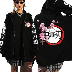 Inspired by Demon Slayer: Kimetsu no Yaiba Kamado Tanjirou Cartoon Manga Back To School Anime Harajuku Graphic Kawaii Outerwear For Men's Women's Unisex Adults' Hot Stamping 100% Polyester Lightinthebox