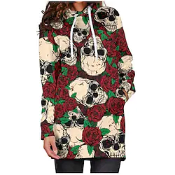 Inspired by Halloween Skeleton / Skull Ghost Devil Hoodie Cartoon Manga Anime Front Pocket Graphic Hoodie For Men's Women's Unisex Adults' 3D Print 100% Polyester Lightinthebox