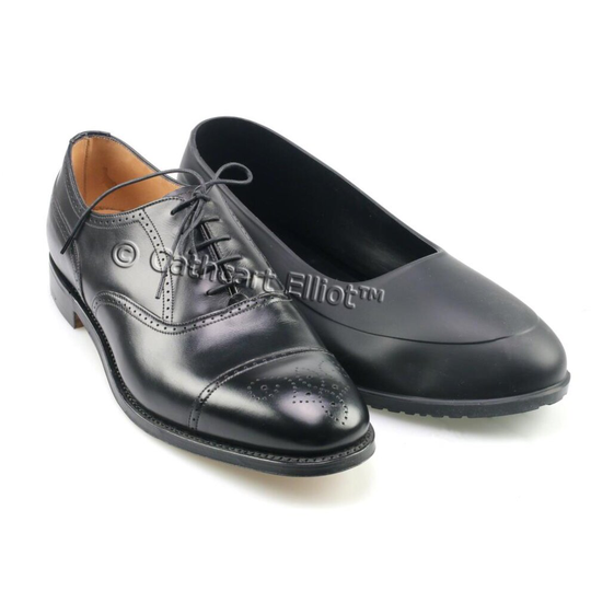 (42-43) Tough Rubber Galoshes - Stretch Fit Overshoes Zigzag Grip Sole