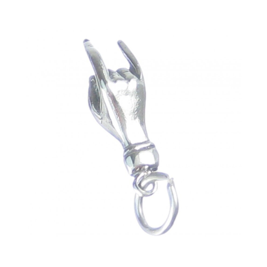 Italian Good Luck Hand Sign sterling silver charm .925 x 1 Lucky charms