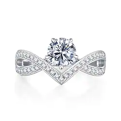 Wedding Ring Wedding Classic Silver S925 Sterling Silver Precious Stylish Simple 1PC Zircon Lightinthebox