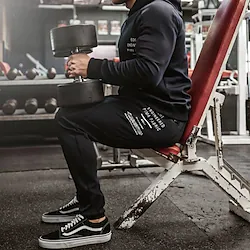 Men's Joggers Sweatpants Pocket Beam Foot High Waist Bottoms Outdoor Athleisure Winter Cotton Breathable Moisture Wicking Soft Running Walking Jogging Sportswear Activewear Black Dark Navy Lightinthebox