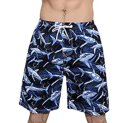 Men's Swim Shorts Swim Trunks Board Shorts Pocket Drawstring Elastic Waist Graphic Comfort Breathable Short Work Casual Holiday Streetwear Stylish White Blue Royal Blue Lightinthebox