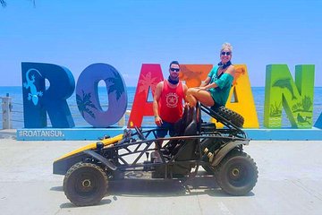 Roatan Buggy Adventure, Snorkeling, Beach Pass plus Private Transfer
