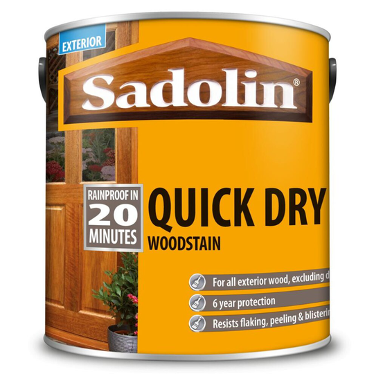 (Jacobean Walnut, 1L) Sadolin Quick Dry Woodstain - Mahogany - 2.5L