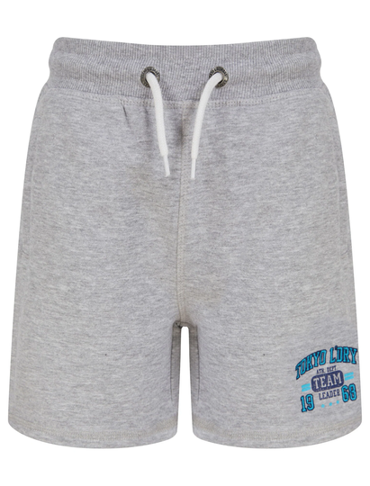 Jogger Shorts Boys Founder Short Brushback Fleece Jogger Shorts in Light Grey Marl - Kids / 5-6 Years - Tokyo Laundry