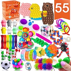 55 pcs Fidget Toys Pack 24 Days Christmas Advent Calendar Pack Anti stress Toys Kit Stress Relief Figet Toy Box Kids C Lightinthebox