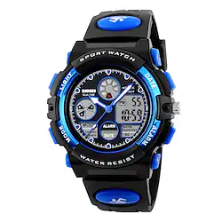SKMEI Wrist Watch Digital Watch for Kids Analog - Digital Digital Sporty Outdoor Calendar Chronograph LED Light Plastic PU Leather / Stopwatch Lightinthebox