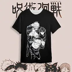 Inspired by Jujutsu Kaisen Itadori Yuji T-shirt Cartoon Manga Anime Harajuku Graphic Kawaii T-shirt For Men's Women's Unisex Adults' 3D Print 100% Polyester Lightinthebox