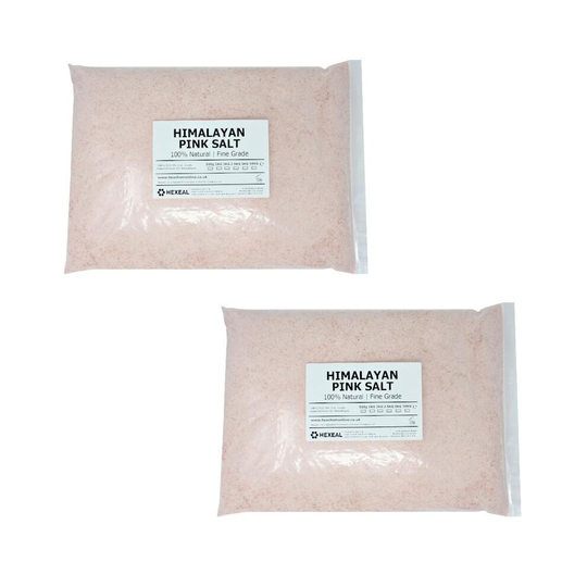 Hexeal HIMALAYAN PINK SALT | Fine | 10kg Bag | FCC Food/Cosmetic Grade | 100% Natural