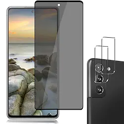 Galaxy S21 Privacy Screen Protector Tempered Glass 1pcs Camera Lens Protector 2pcs Anti-Spy 9H Hardness Anti-Scratch Full Coverage For Samsung Galaxy S21 5G (6.2) Lightinthebox