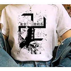 Inspired by Tokyo Revengers Draken Mikey T-shirt Cartoon Manga Anime Harajuku Graphic Kawaii T-shirt For Men's Women's Unisex Adults' Hot Stamping 100% Polyester Lightinthebox
