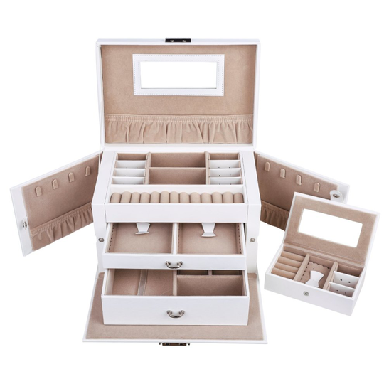 Songmics Elegant Jewellery Box Jewelery Storage Case Jewellery Organizer JBC121W
