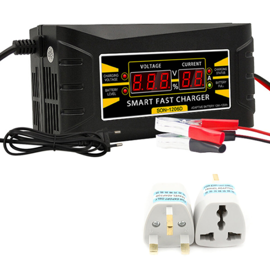 12V Intelligent Smart Car Battery Charger 6AMP Fast Battery Charger Portable