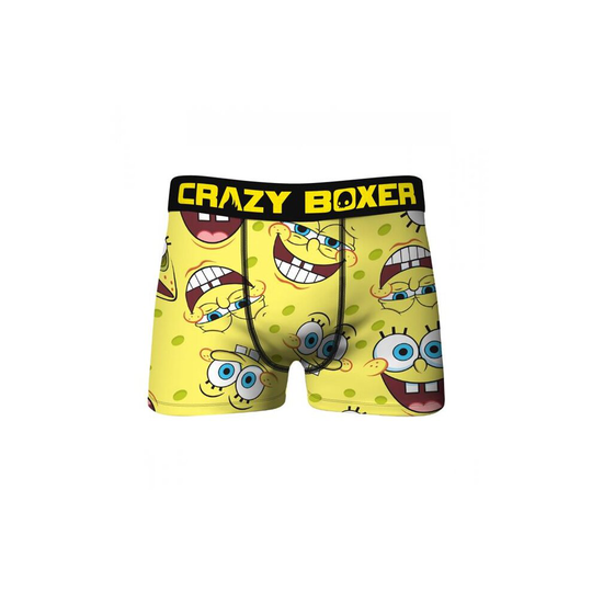 SpongeBob 818937-medium 32-34 Crazy Boxers SpongeBob SquarePants Face All Over Boxer Briefs, Medium 32-34
