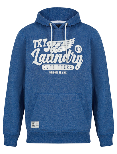 Hoodies / Sweatshirts Fayle Motif Brushback Fleece Pullover Hoodie in Light Blue Grindle - Tokyo Laundry / S - Tokyo Laundry