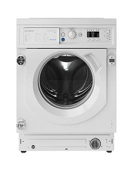 Indesit Biwmil91484 Built-In 9Kg Load, 1400 Spin Washing Machine - White - Washing Machine Only