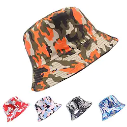 Men's Women's Sun Hat Bucket Hat Fishing Hat Boonie hat Wide Brim Summer Outdoor UV Sun Protection Sunscreen UV Protection Breathable Hat Camouflage Grass Green small camouflage grey big camouflage Lightinthebox