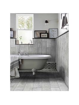 Topps Tiles Mora Ash 15Cm X 90Cm (Box Of 8 Tiles)