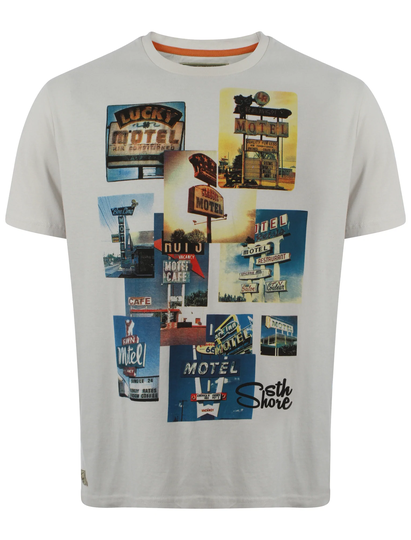 T-Shirts South Shore Multimotel grey printed tee / S - Tokyo Laundry