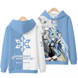 Inspired by Genshin Impact Eula Hoodie Cartoon Manga Anime Harajuku Graphic Kawaii Hoodie For Men's Women's Unisex Adults' 3D Print 100% Polyester Lightinthebox