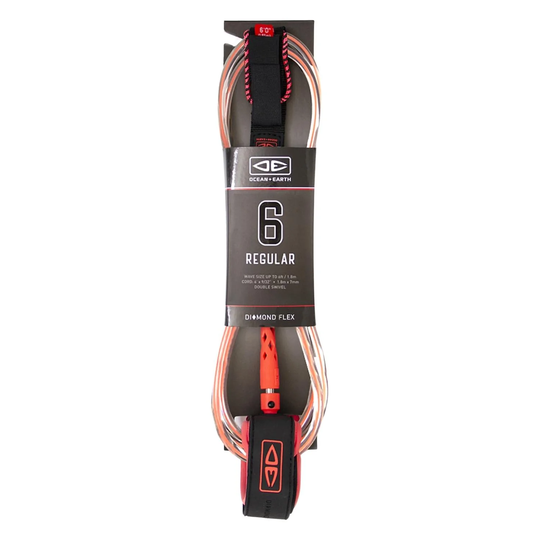Ocean And Earth 6ft Regular Leash - Coral