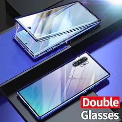 Phone Case For Samsung Galaxy Magnetic Adsorption S22 Ultra Plus S21 FE S20 Note 20 Ultra S10 Note 10 A71 Full Body Protective anti-drop Shockproof Solid Colored Tempered Glass Metal Lightinthebox